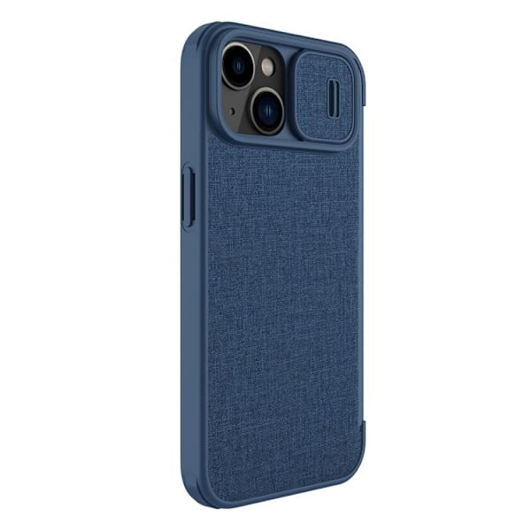 Nillkin iPhone 14 Plus Plånboksfodral Qin Cloth Pro - Blå Blå