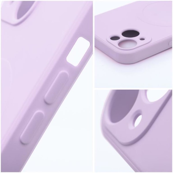 iPhone 12 Magsafe -suojus silikoni - vaaleanpunainen