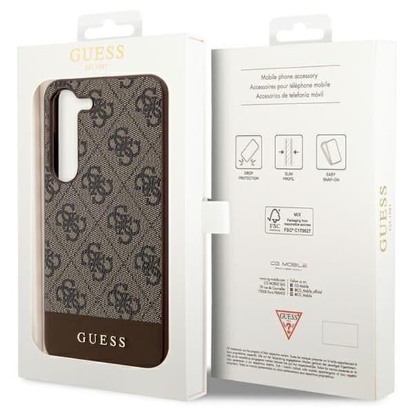 Guess Galaxy S24 Plus Mobilskal 4G Stripe Collection - Brun Brun