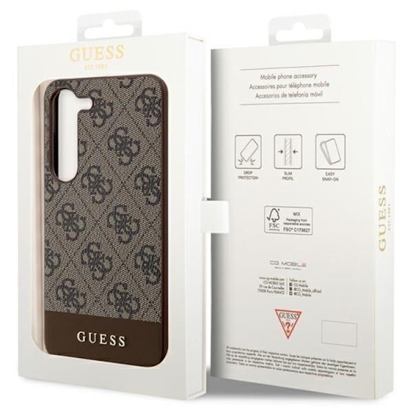 Guess Galaxy S24 Plus Mobilskal Stripe Collection - Brun