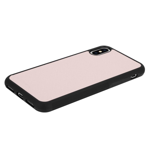 Boom Saffiano kotelo iPhone X/XS:lle - vaaleanpunainen Pink