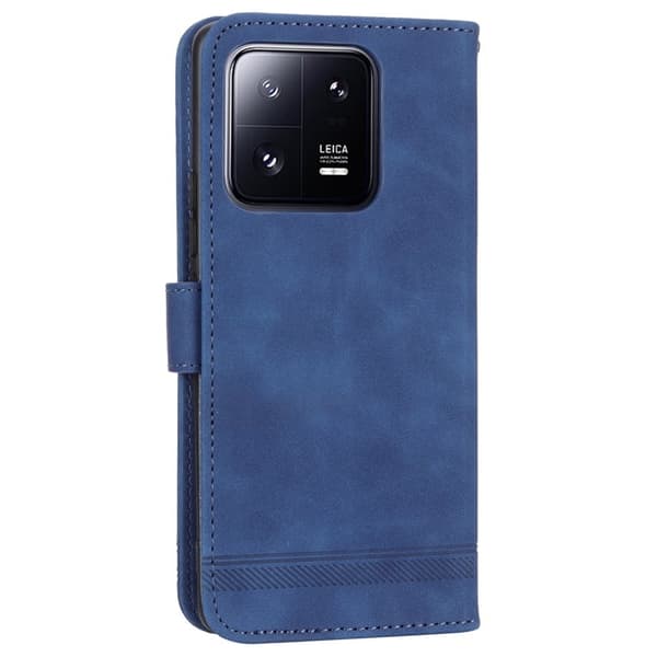 DIERFENG DF-03 Plånboksfodral för Xiaomi 13 Pro 5G Konstläder - Blå