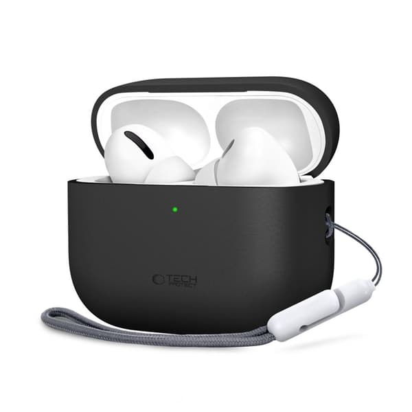 Tech-Protect Apple Airpods Pro 3 Etui Silikone - Sort Svart