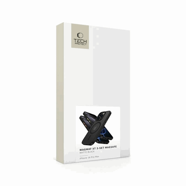 Tech-Protect Mobilskal till iPhone 16 Pro Max Magmat XT 3-Set Svart