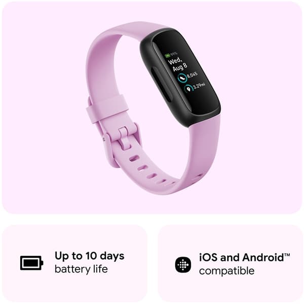 FITBIT Inspire 3. Black/Lilac Bliss Lila
