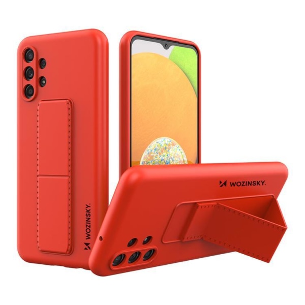 Wozinsky Galaxy A13 5G Case Kickstand silikoni - punainen