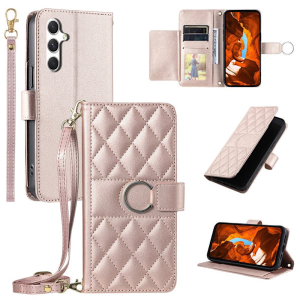 Plånboksfodral för Samsung Galaxy S26 Plus Ringhållare Ställ - Roséguld
