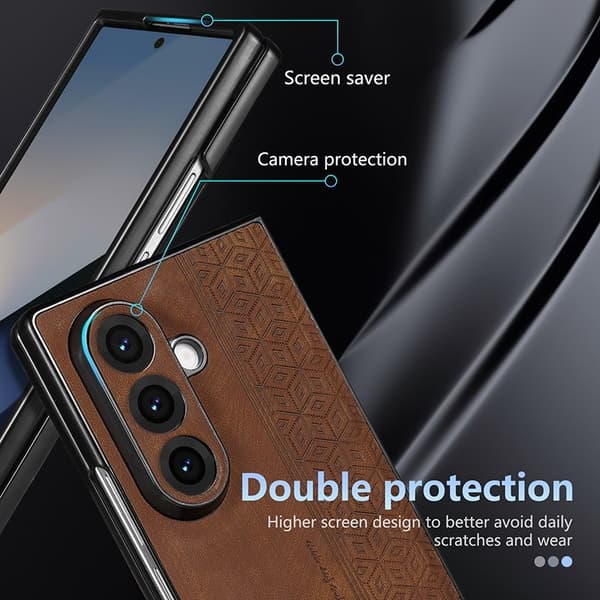AZNS Samsung Galaxy Z Fold7 Plånboksfodral Konstläder - Grön