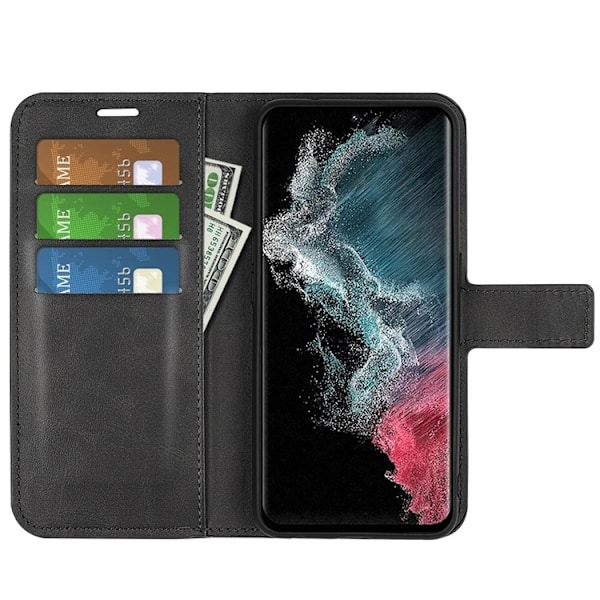 Galaxy S23 Ultra Plånboksfodral Folio Flip - Svart Svart