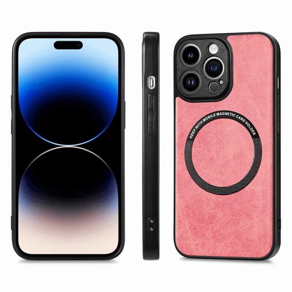BOOM Mobilskal till iPhone XR Magsafe Läder - Rosa Rosa