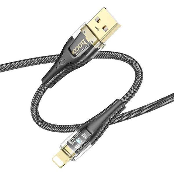HOCO USB-A till Lightning Kabel 2.4A 1.2m U121 - Svart Svart