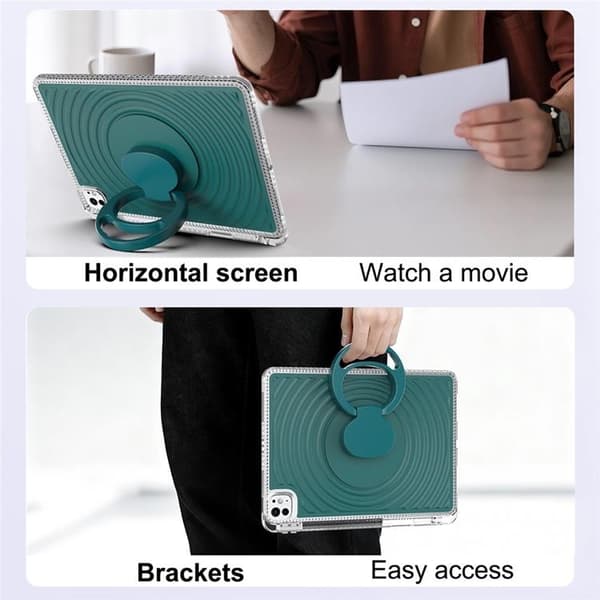 iPad Pro 11 (2025 / 2024) Mobilskal Kickstand Wave Pattern - Lila Lila
