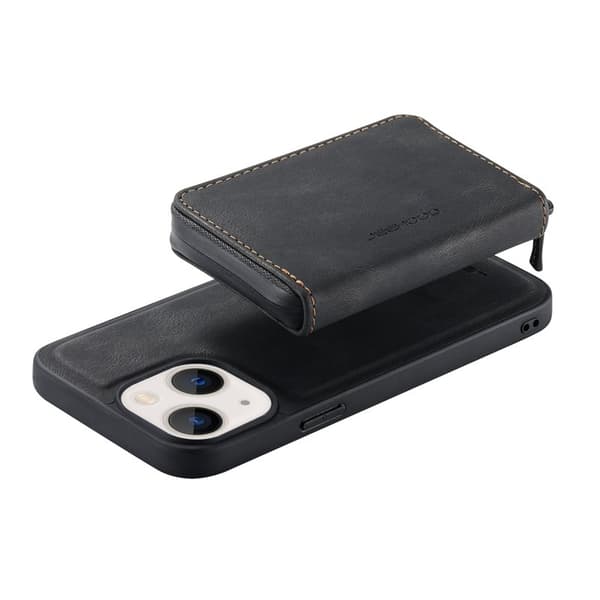 JEEHOOD Kickstand 2-in-1 Hybrid Plånboksfodral för iPhone 13 mini - Svart