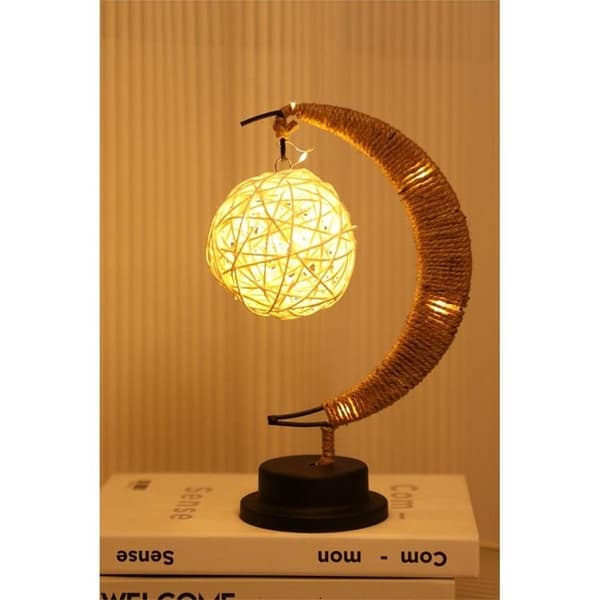 Bordlampe Ved Sengen Twirl Art Deco (Model 1) EID Brun
