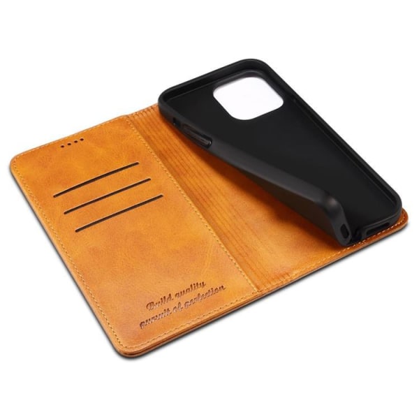 SUTENI iPhone 14 Pro Plånboksfodral Magnetic Kickstand - Khaki