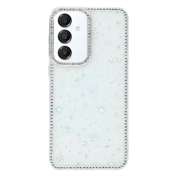 Mobilskal för Samsung Galaxy S26 Plus Glitterkant TPU + PC - Transparent