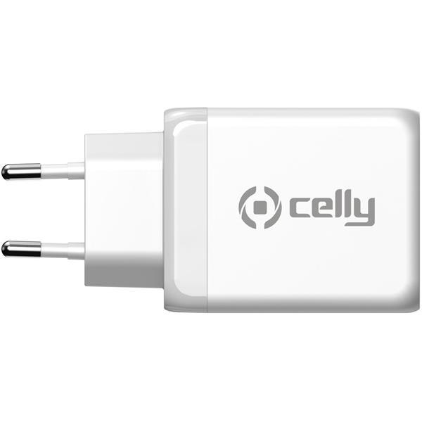 CELLY TC 3 USB-oplader PD 3-ports 65W GaN