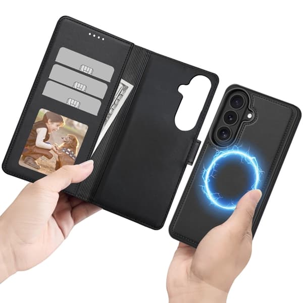 Tech-Protect Plånboksfodral För Galaxy S26 - Matte Svart Svart
