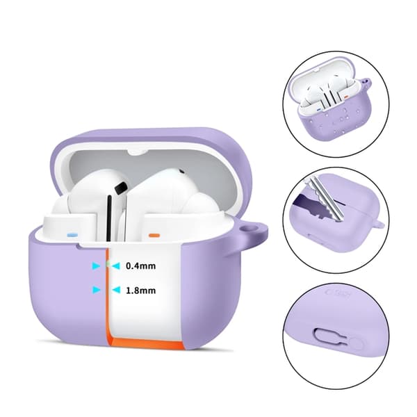 Tech-Protect Galaxy Buds 3/3 Pro Cover Silikonekrog - Lavendel Lila