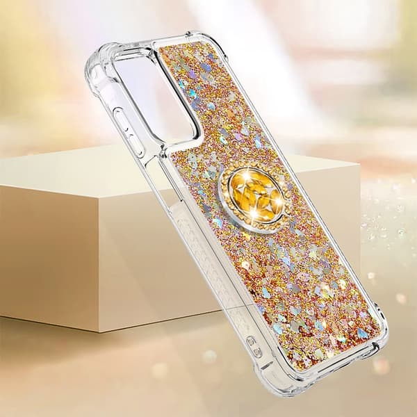 Mobilskal till Galaxy A17/A26 Kickstand Quicksand TPU - Guld Guld