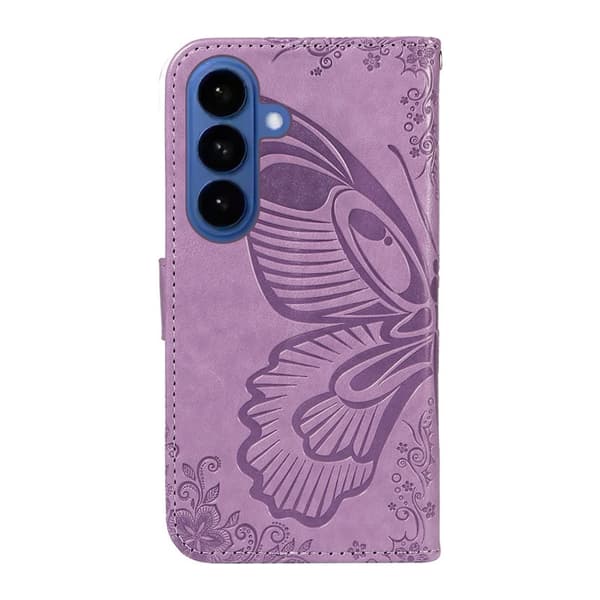 Samsung Galaxy S26 Plus Skal PU Läder Folio Flip - Ljus Lila