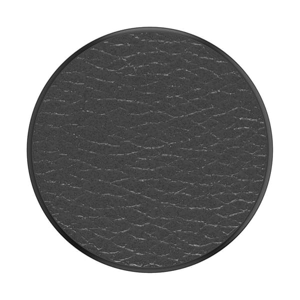 POPSOCKETS Pebbled Vegan Leather Black Irrotettava Grip Black