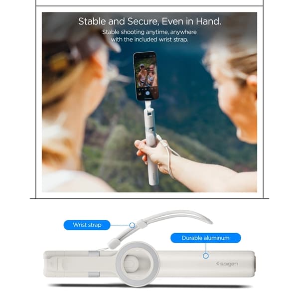 Spigen Selfiestick Bluetooth Tripod S582W - Dune Beige Beige
