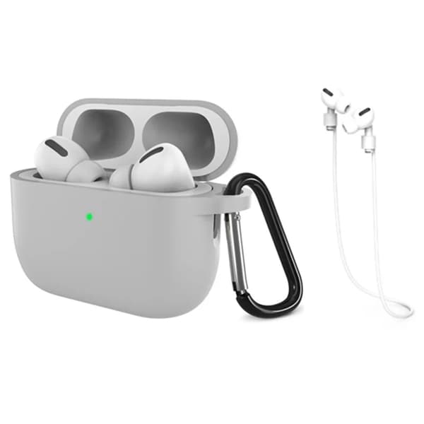 Mobilskal till Airpods Pro 3 Silikon med Anti-förlorad Rem Grå