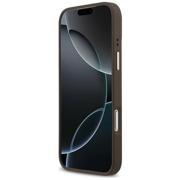 Guess Mobilskal till iPhone 17 Pro Magsafe Grained Strass Logo - Brun Brun