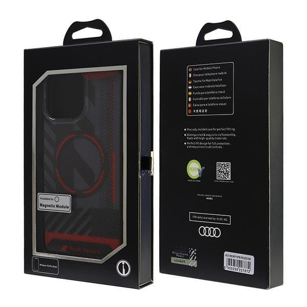 Audi telefontaske til iPhone 16 Pro Max MagSafe IML Sport - Sort Black