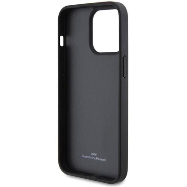 BMW iPhone 15 Pro Mobilskal Läder Diamond Pattern - Svart Svart