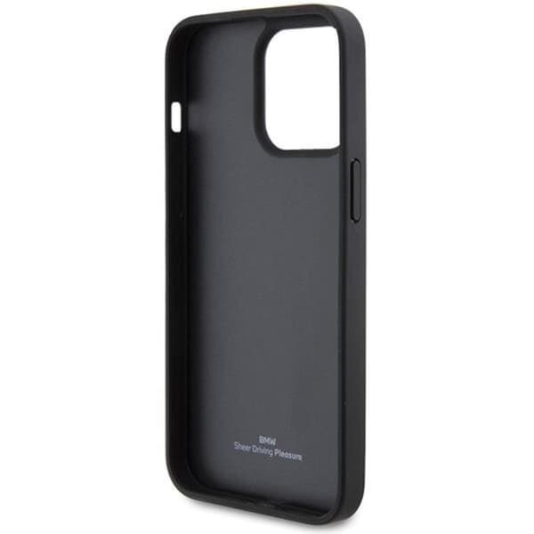 BMW Mobilskal till iPhone 15 Pro Läder Diamond Pattern - Svart Black