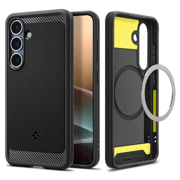 Spigen telefontaske til Galaxy S25 Magsafe Rugged Armor - Mat Sort Svart