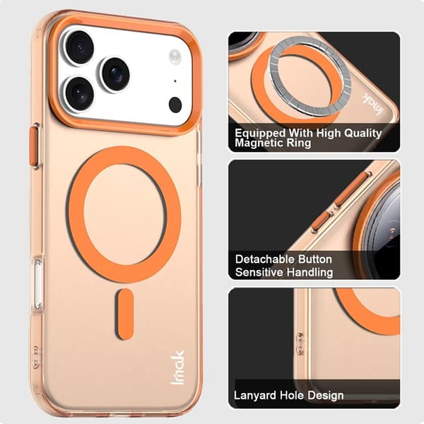 IMAK Mobilskal till iPhone 17 Pro Max MagSafe Anti Drop - Orange Orange