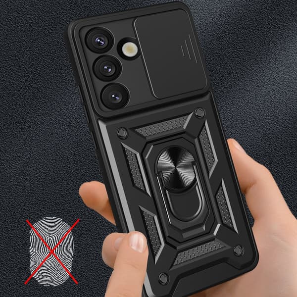 Mobilskal för Galaxy S26 Hybrid Armor Camshield - Svart Svart
