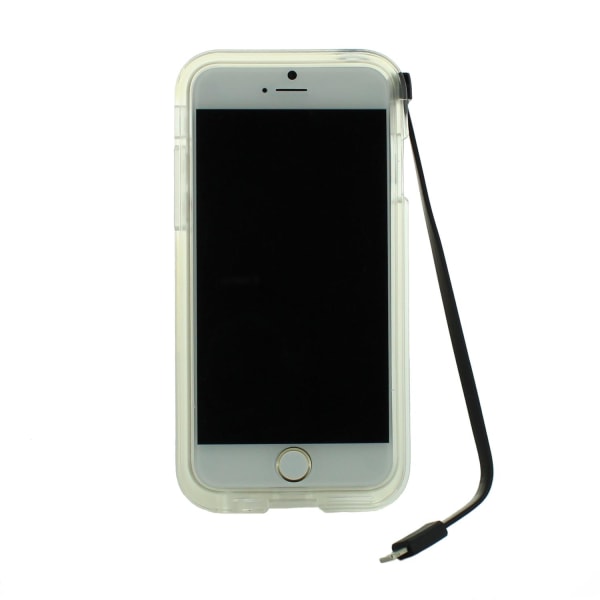 Connect Flash Light Skal med inbyggd USB-kabel till iPhone 6 / 6S  - Svart Svart