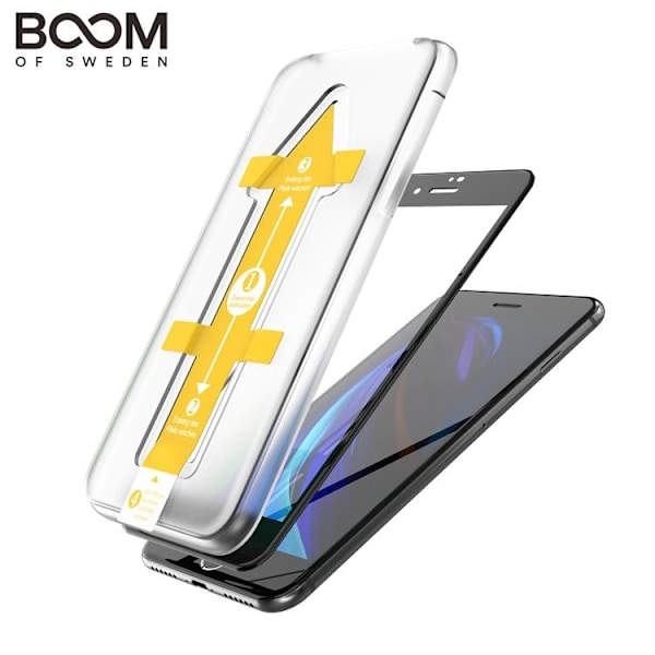 BOOM Curved Härdat Glas Skärmskydd iPhone 8 Plus / 7 Plus Transparent