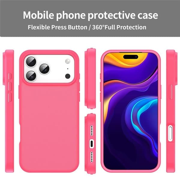Mobilskal till iPhone 17 Pro Max Skin Touch Matte - Rosa Rosa