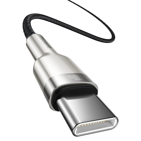 Baseus USB-C till USB-C kabel Cafule Series Metal 100W 5A 2m Svart