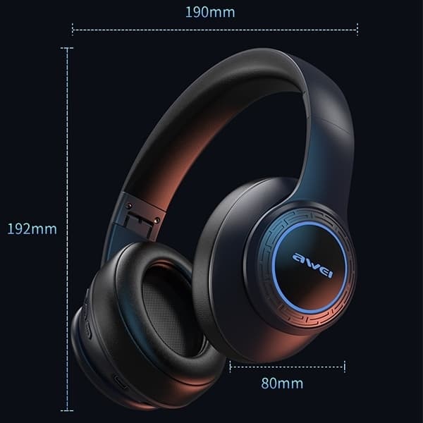 Awei Over-Ear Hörlurar Trådlösa Bluetooth A300BL - Svart Svart