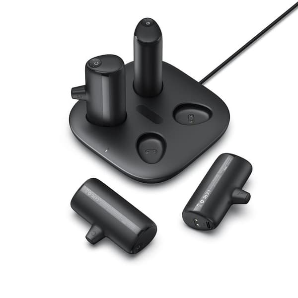 VEGER Powerbank 4 x 5000mAh Pogo Sæt - Sort Svart