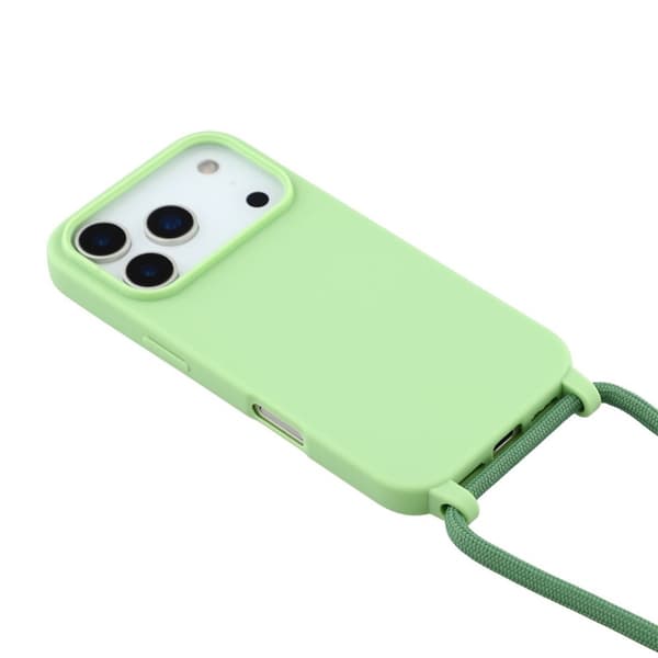 Mobilskal till iPhone 17 Pro Max TPU Shockproof med Lanyard - Grön Grön