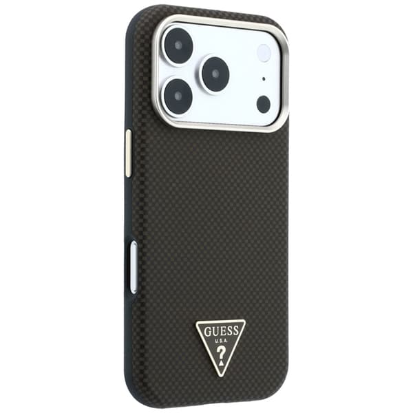 Guess Mobilskal För iPhone 18 Pro Max/17 Pro Max Magsafe Kevlar Triangle Logo