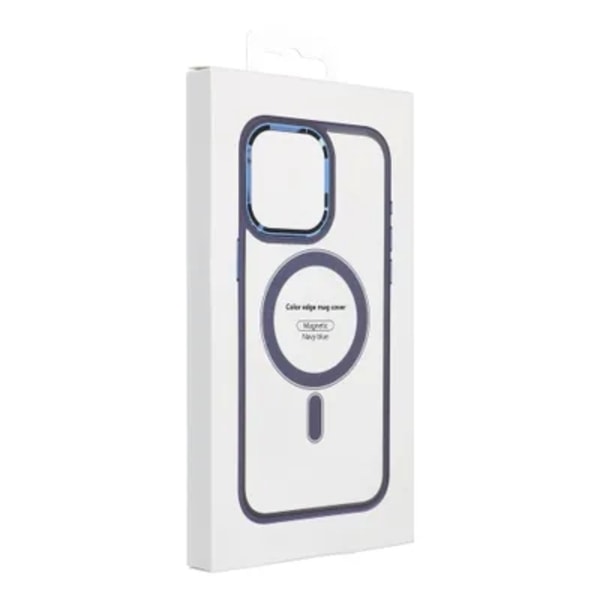 iPhone 15 Plus Mobilskal Magsafe Color Edge - Marinblå