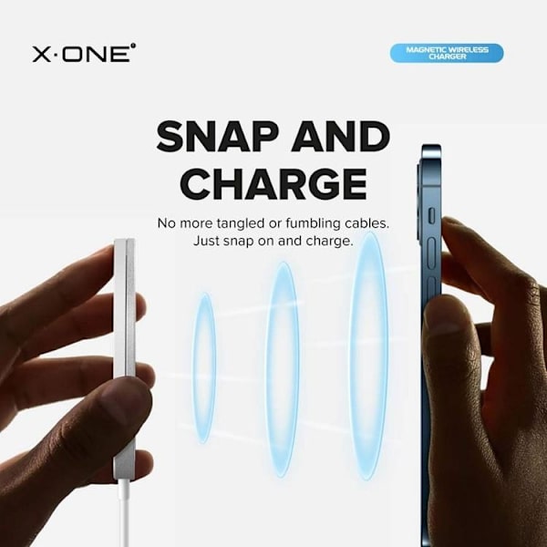 X-One MagSafe Trådlös Laddare - Vit Vit