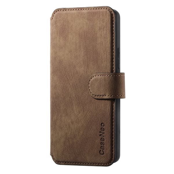 CASENEO Samsung Galaxy S25 Edge Plånboksfodral Konstläder - Brun