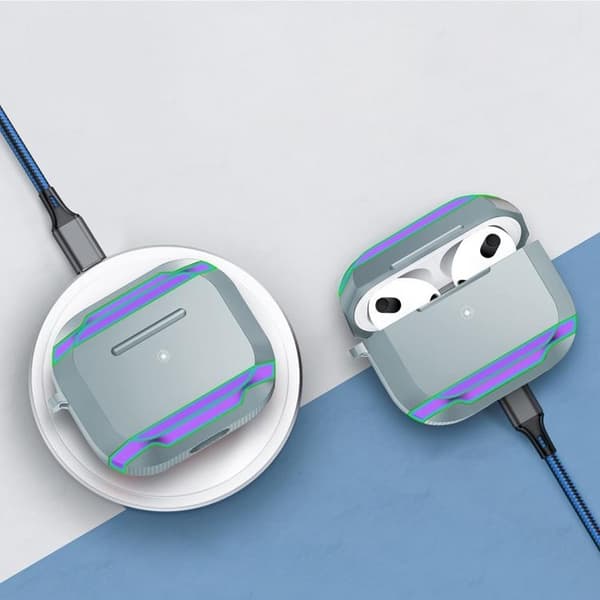 AirPods Pro 2 Skal Aluminium TPU - Grå/Rosa Grå