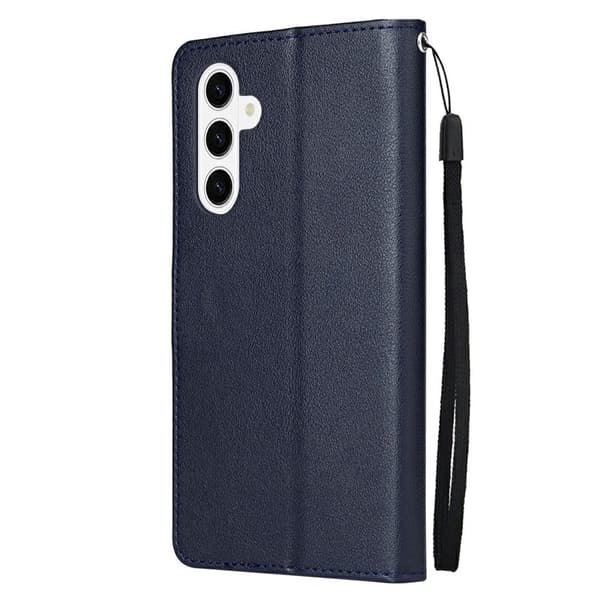 Samsung Galaxy S26 / S26 Pro Plånboksfodral Ställ Konstläder - Blå