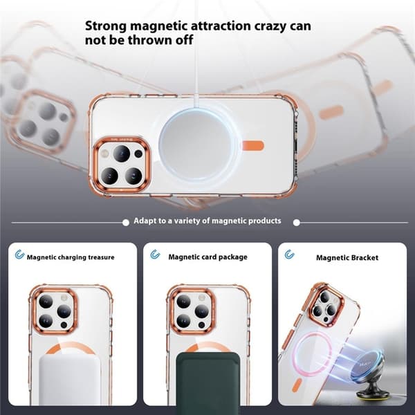 Mobilskal till iPhone 16 Pro Max MagSafe Kickstand - Orange Orange