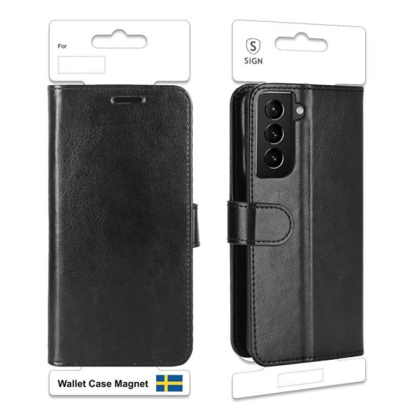 SiGN Wallet Cover til Galaxy S21 Plus - Sort
